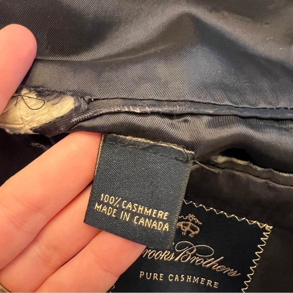 Brooks Brothers Loro Piana Cashmere Blazer Sport Coat Navy Blue - Picture 9 of 10